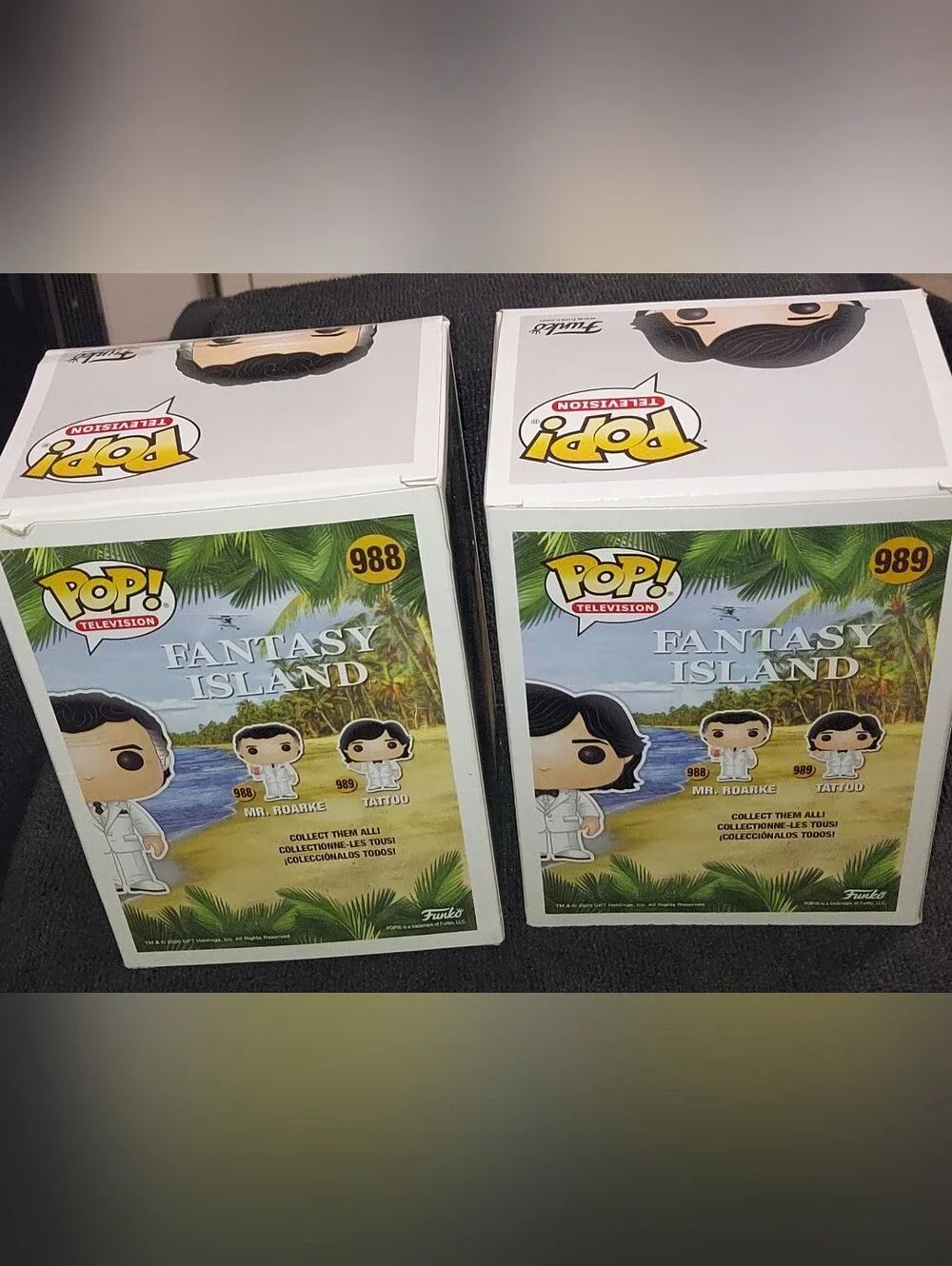 Funko Pop! Television Fantasy Island Set -Mr. Roarke #988 &Tattoo #989 (Vaulted)